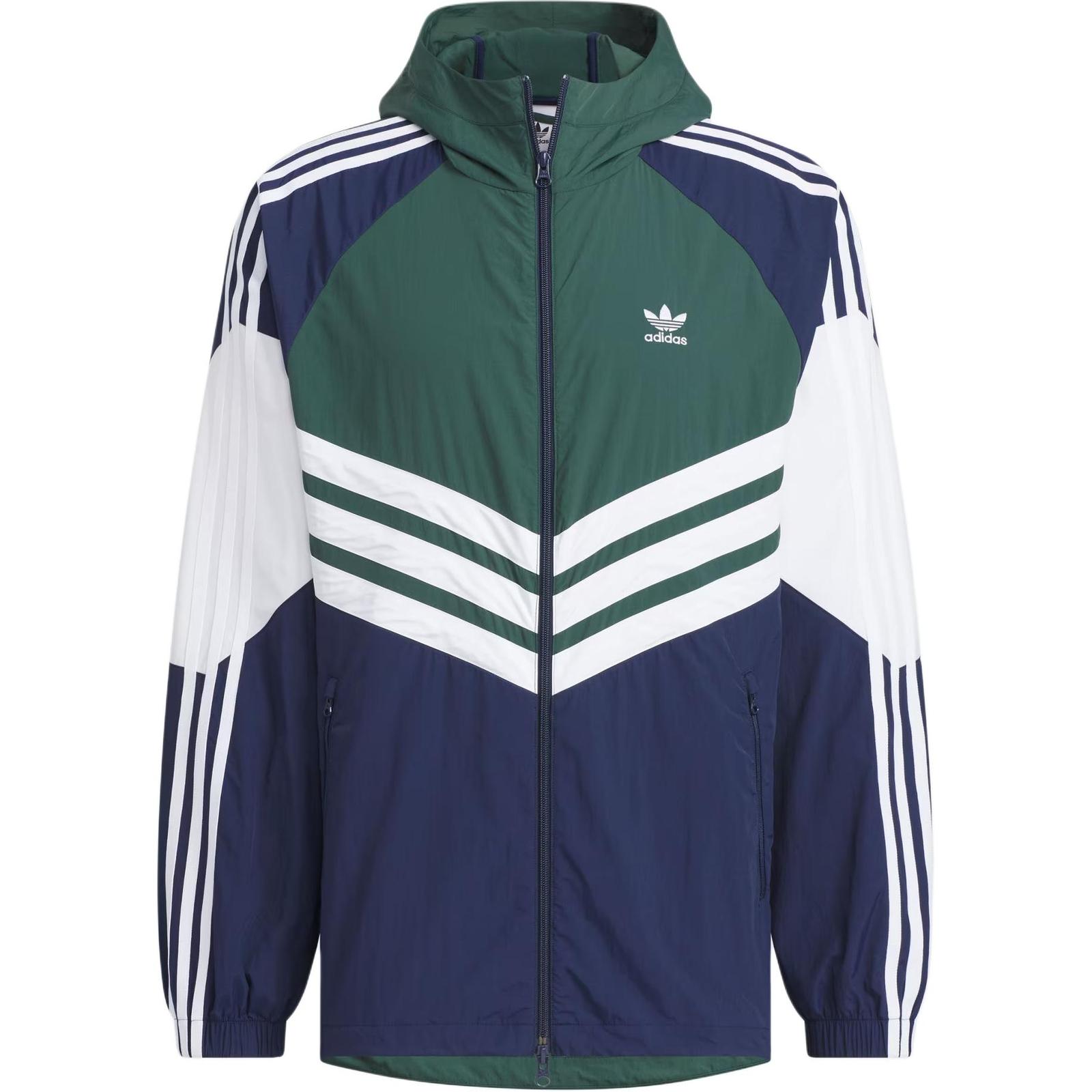 adidas Adicolor Windbreaker Retro Color Block Sports Hooded Jacket JM7261 XL
