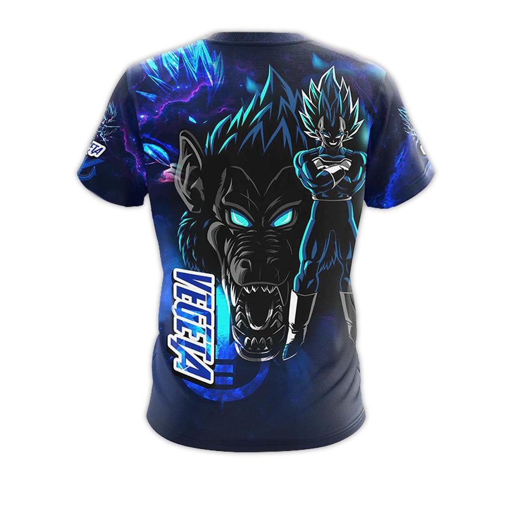 Pánská ležérní trička s krátkým rukávem Dragonball s potiskem Super Saiyan Vegeta
