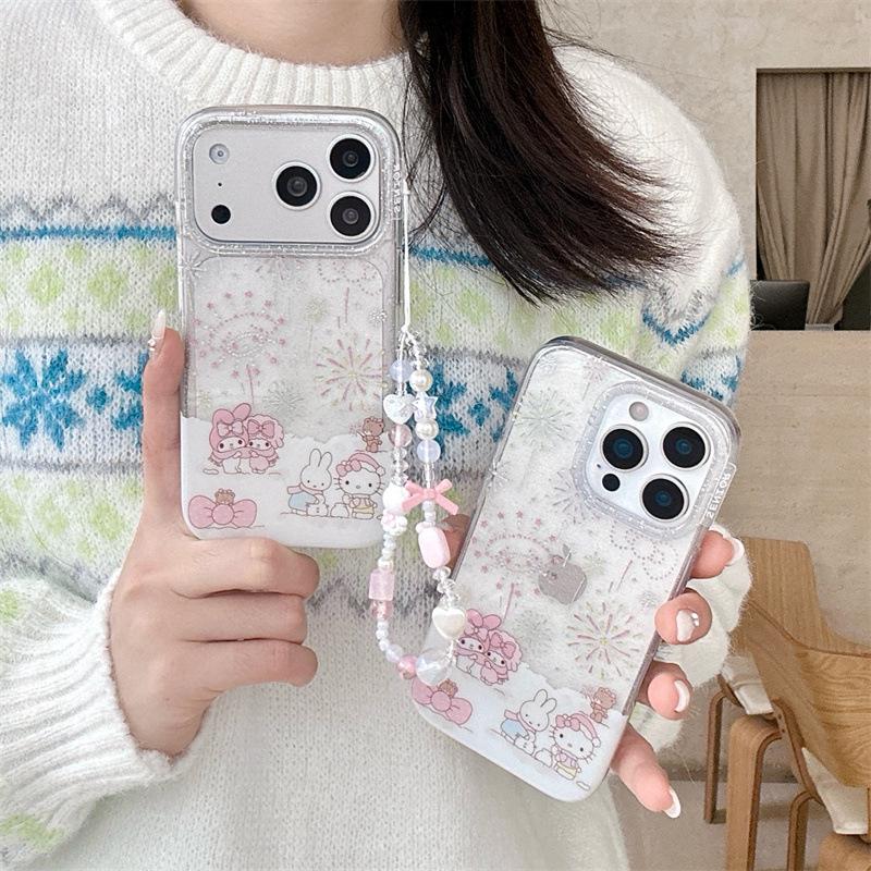 Sanrio Gilded Fireworks iPhone 17/16 Pro Max/15/14 Case for Women - Winter Snowfield Design