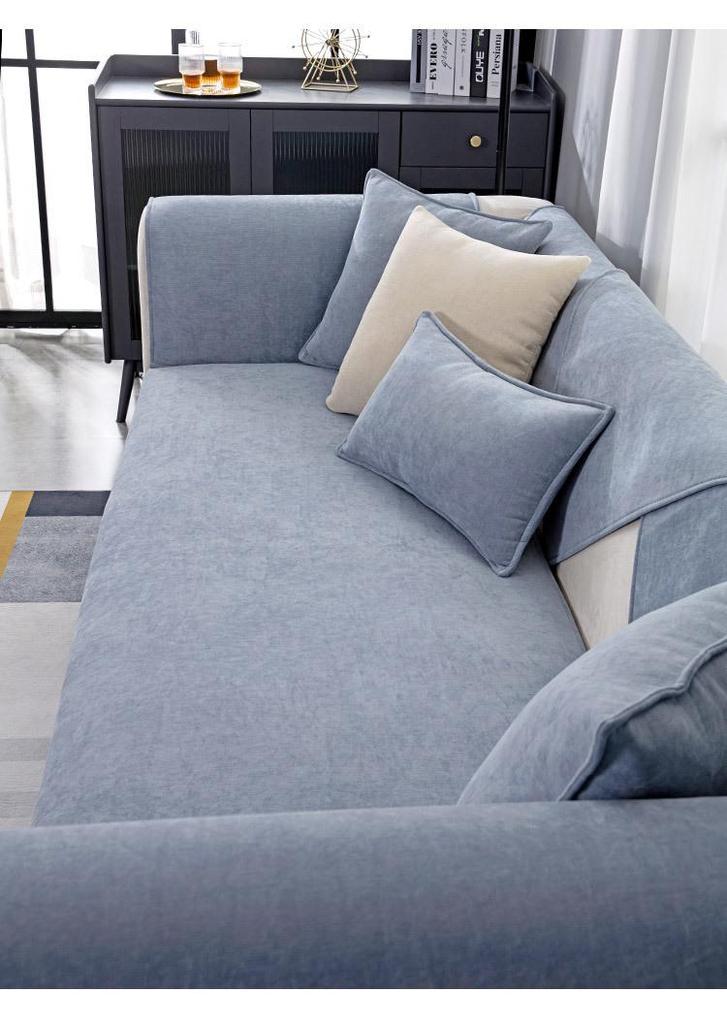 Universal Chenille Sofa Cushion & Cover - Non-Slip, All-Season, Solid Color, 2026 Style