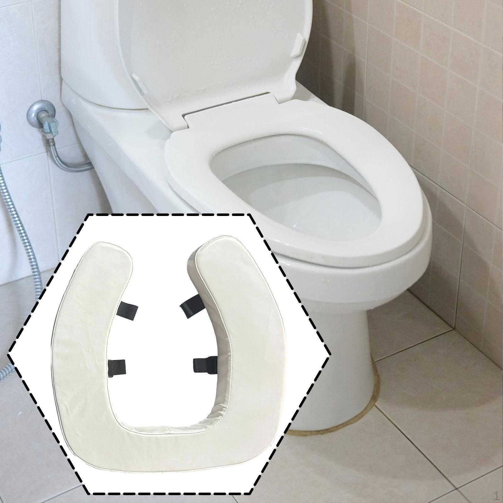 

Thicker Toilet Seat Cover Pad Raised Lid Cushion Comfortable Universal Padded for Dorm белый