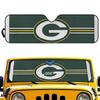Customizable Green Bay Car Sunshade - Heat Insulation and Block Pattern Design