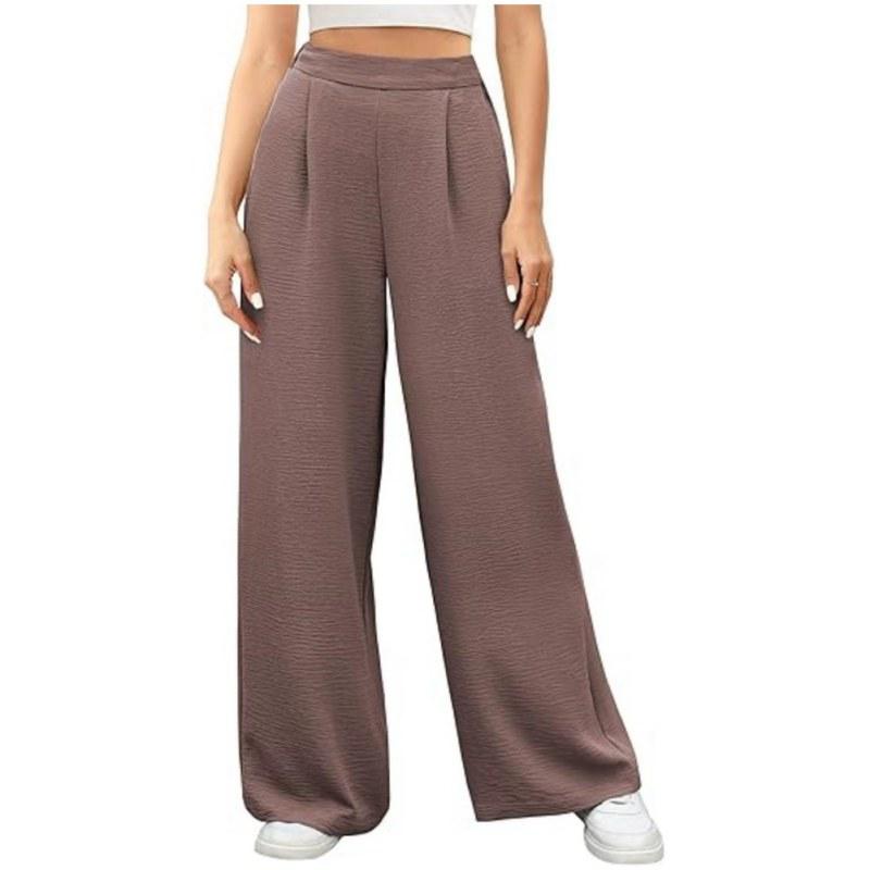 

Women s Casual High-Waisted Flowy Pants S