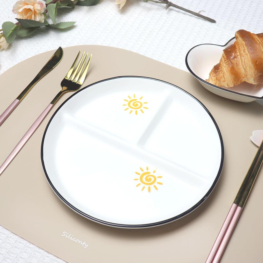 Placemat Silicone Mat Siliconty Easy Plain Meal Confectionery Countertop Protection Insulation High and Low Temperature Resistant Easy To Wash