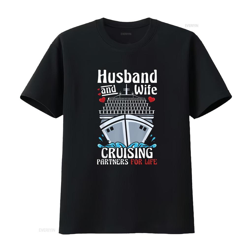 Cruising Cruise Vacation Husband Wife Couple For W Women s Unique T Shirt Top Summer Fun vintage Washed homme designer clothes