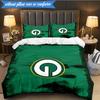 Green Bay Packers Bettwäsche-Set 3-teilig, inklusive 1 Bettbezug und 2 Kissenbezügen. Perfekt für Weihnachten, ideal für Schlafzimmer, Studentenwohnheim