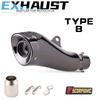 51mm Modified Motorcycle Exhaust Muffler For MT07 S1000RR Z650 R1 R3 R6 CBR300 R7 Z400 CBR650