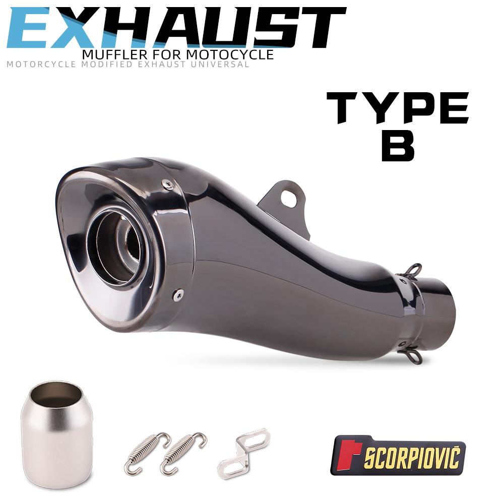 51mm Modified Motorcycle Exhaust Muffler For MT07 S1000RR Z650 R1 R3 R6 CBR300 R7 Z400 CBR650