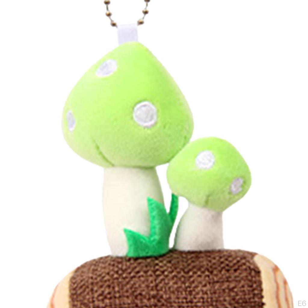 Keychain Backpack Decoration Stuffed Plush Mushroom Toy Handbag Charm Ornament for Party Favors