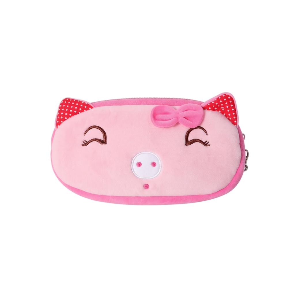 Cute Plush Animal Pencil Pouch - Large Capacity Pencil Case for Students School Supplies Storage