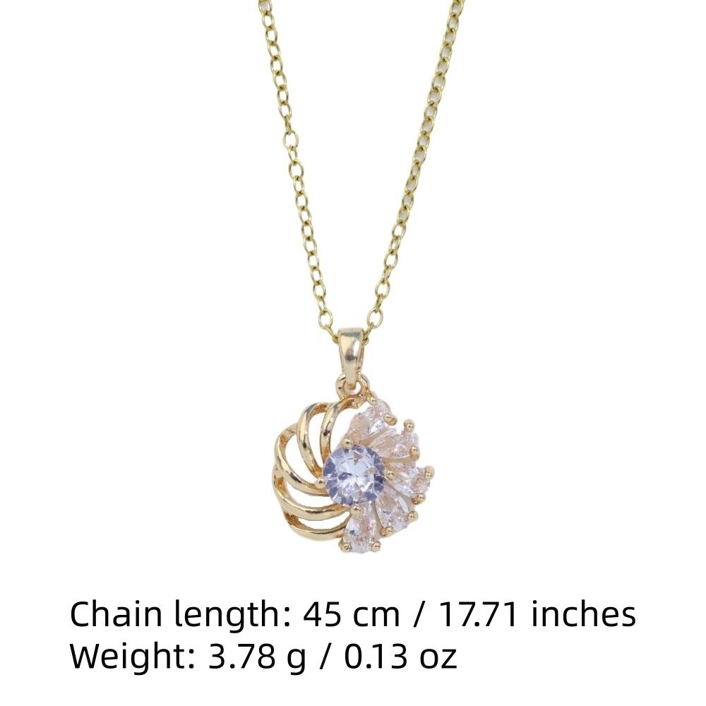 Simple Sunflower Pendant Necklaces for Women Fashion Zirconia Necklace Wedding Party Jewelry Accessories