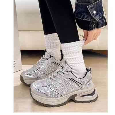 Scarpe da Ginnastica Chunky alla Moda da Donna Scarpe con Zeppa Stringate Traspiranti Scarpe Sportive Casual da Corsa da Donna Scarpa Vulcanizzata