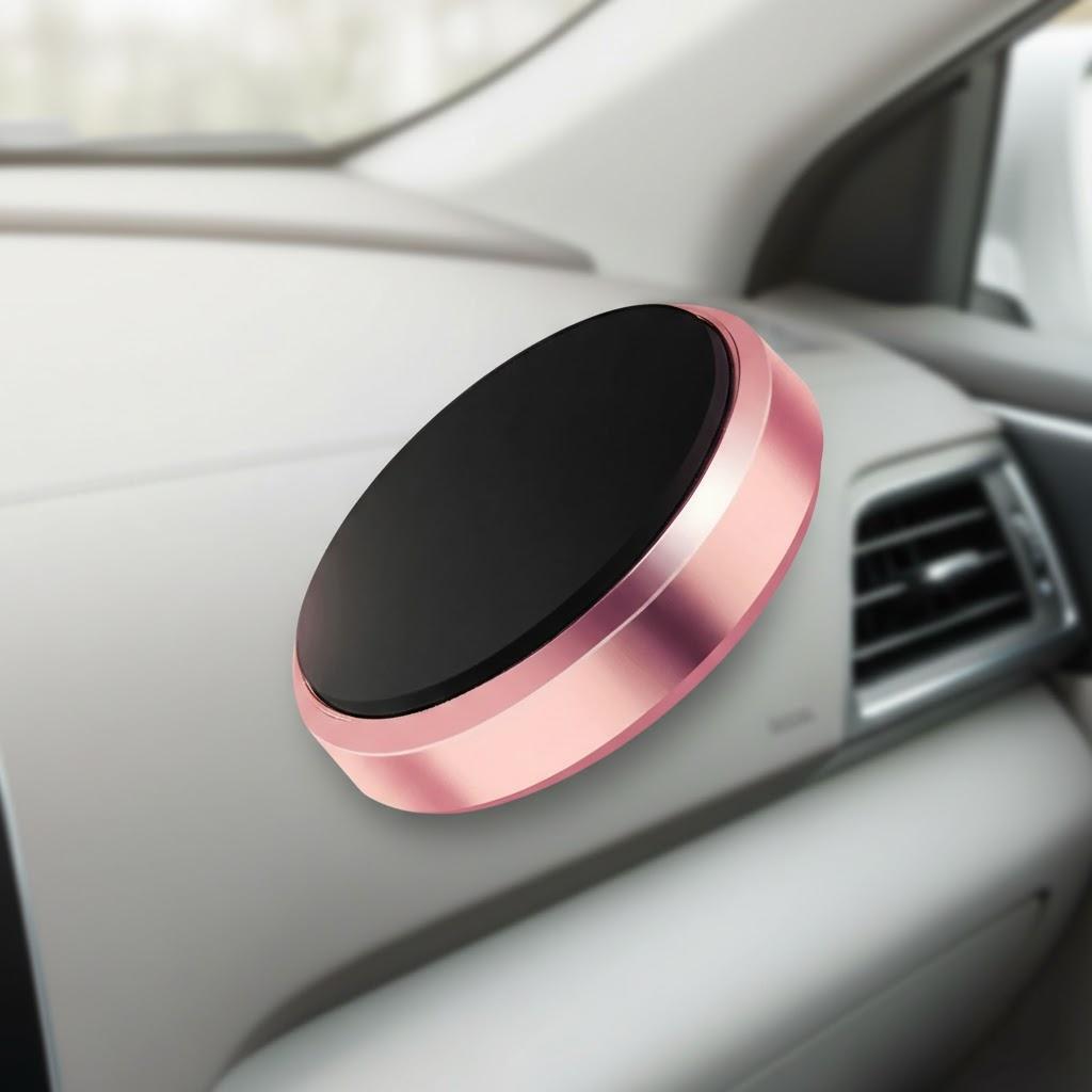 

Universal 360 Degree Magnetic Car Phone Holder Dashboard Mount Stand for Car Windshield Air Vent with Metal Plate Flat Stick On розовый