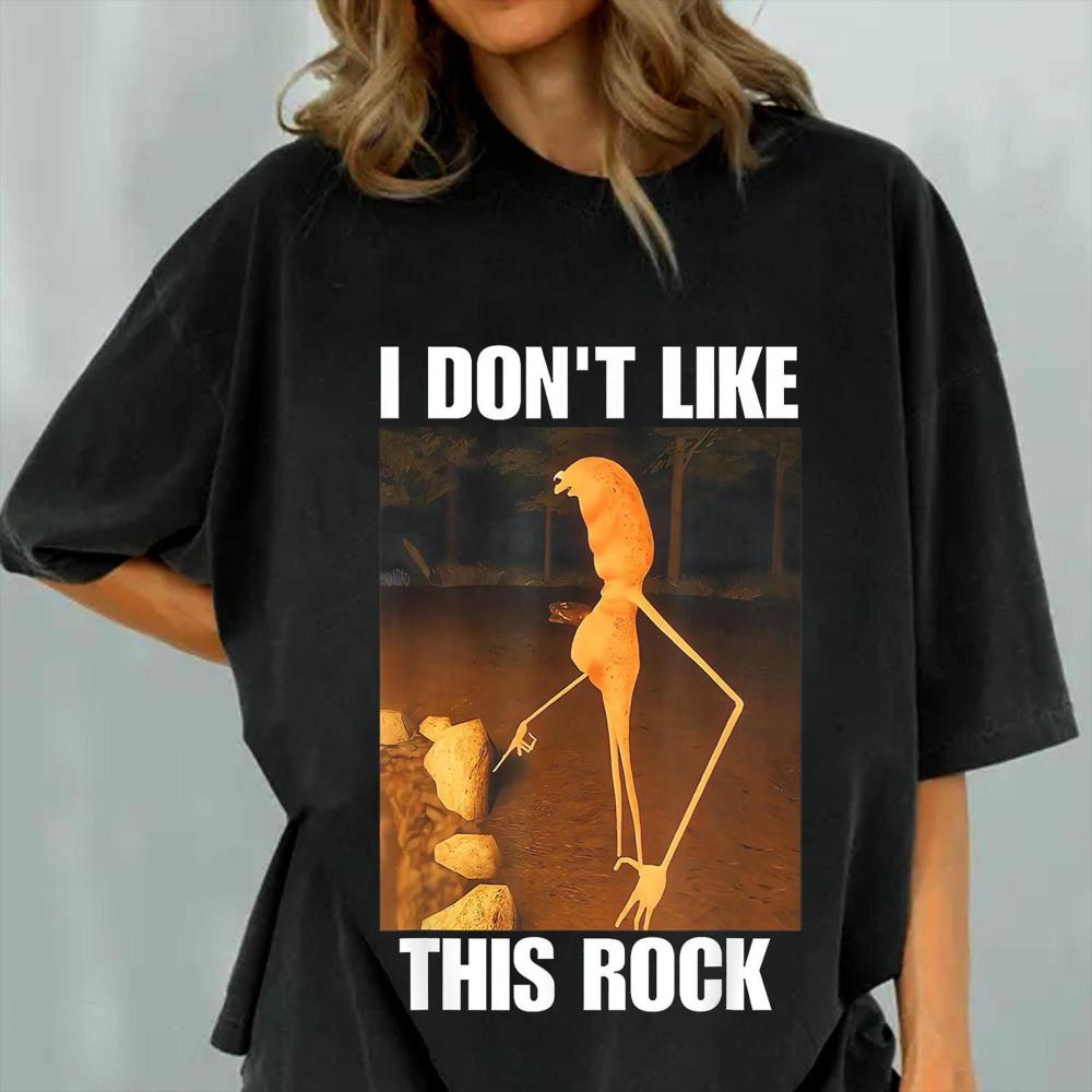 Marcus The Worm I Dont Like This Rock Meme Shirt Clothing Graphic Short Sleeve Shirt Unisex Unisex Women