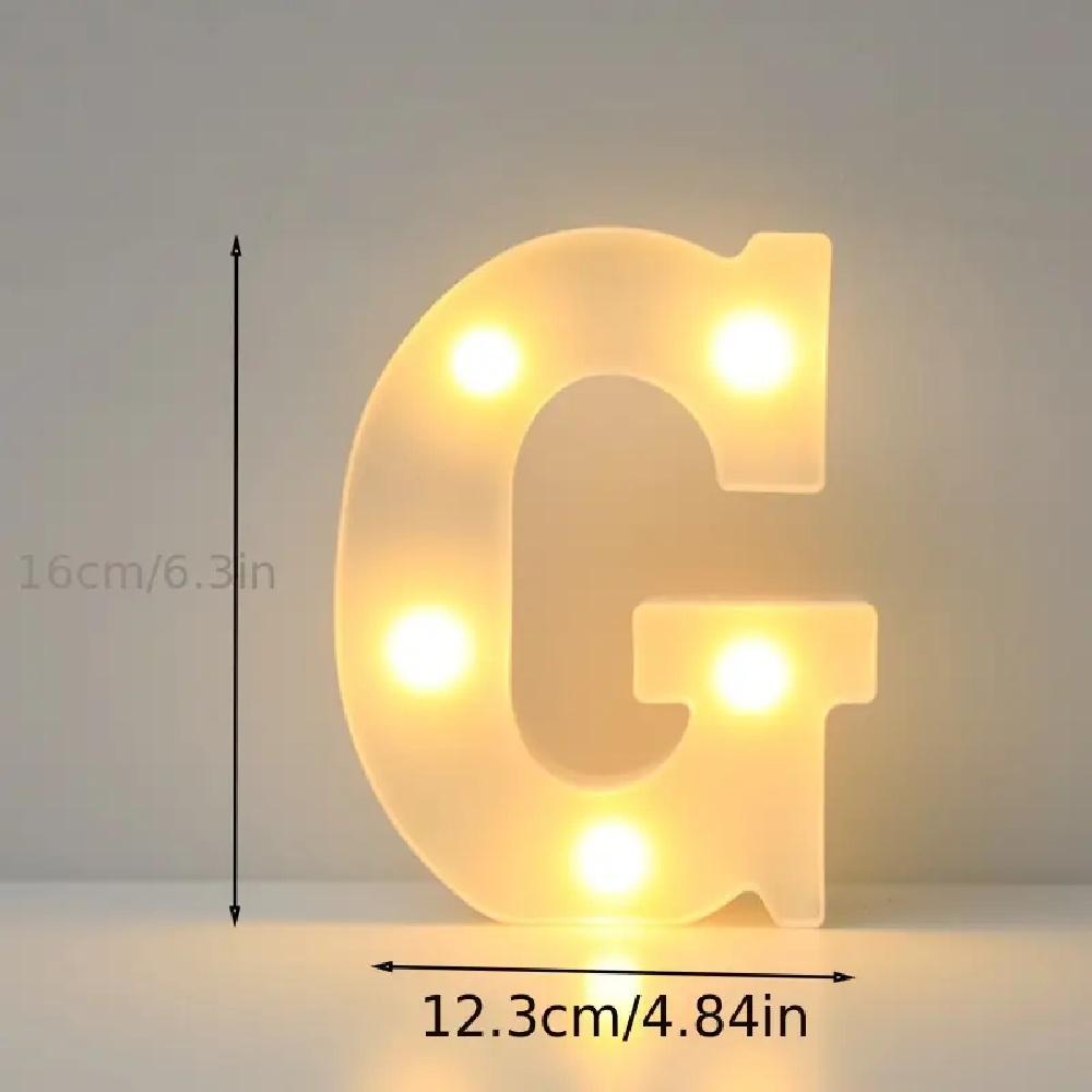 1PC LED Alphabet&Number Lights For Home,Wedding,Proposal,Birthday,Party,Photo Prop, Battery Powered White Decorative Night Light