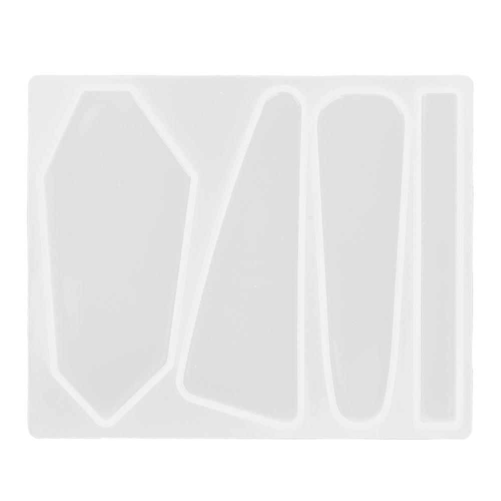 2Pcs Barrette Mold Silicone DIY Hair Stick Making Geometric Epoxy Bobby Pin Tools(Model B )