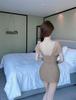 Sizzling Hot Girl V-Neck Backless Mesh Dress - Slim Fit, Hip-Hugging Mini Skirt