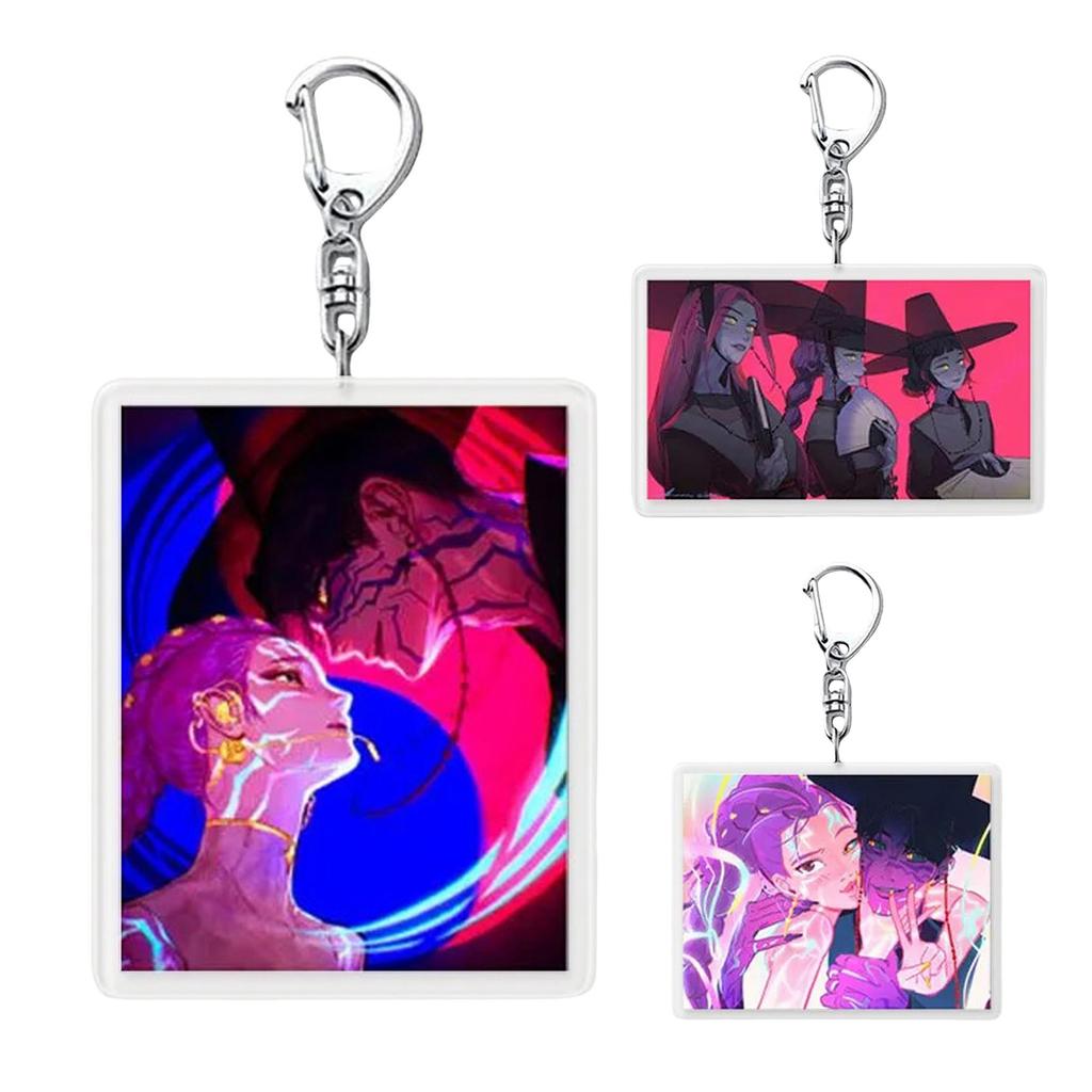 2d Acrylic Compass Support Stick Rocking Music Keychain Pendant Accessory