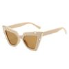 New Oversized Cat-Eye Sunglasses Women's INS Style Fashionable Diamond-Studded Shades Outdoor UV-Protective Eyeglasses