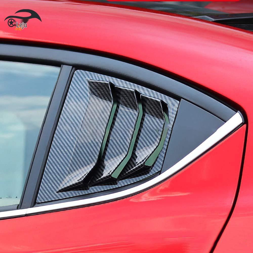 Glänzend schwarze hintere Seitenfensterlamellen für Mazda 3 Axela 2014-2019