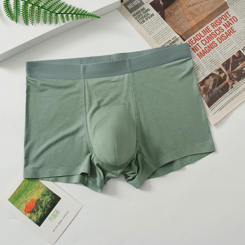 Pánské modální bezešvé bílé boxerky, antibakteriální a prodyšné, mládežnický styl, balení 60 kusů