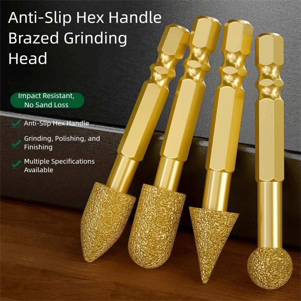 

Hexagonal Shank Adamas Rotary Tool Set Adamas Grinding Heads Set Polishing Granites Ceramic Glass Cylindrical flat head