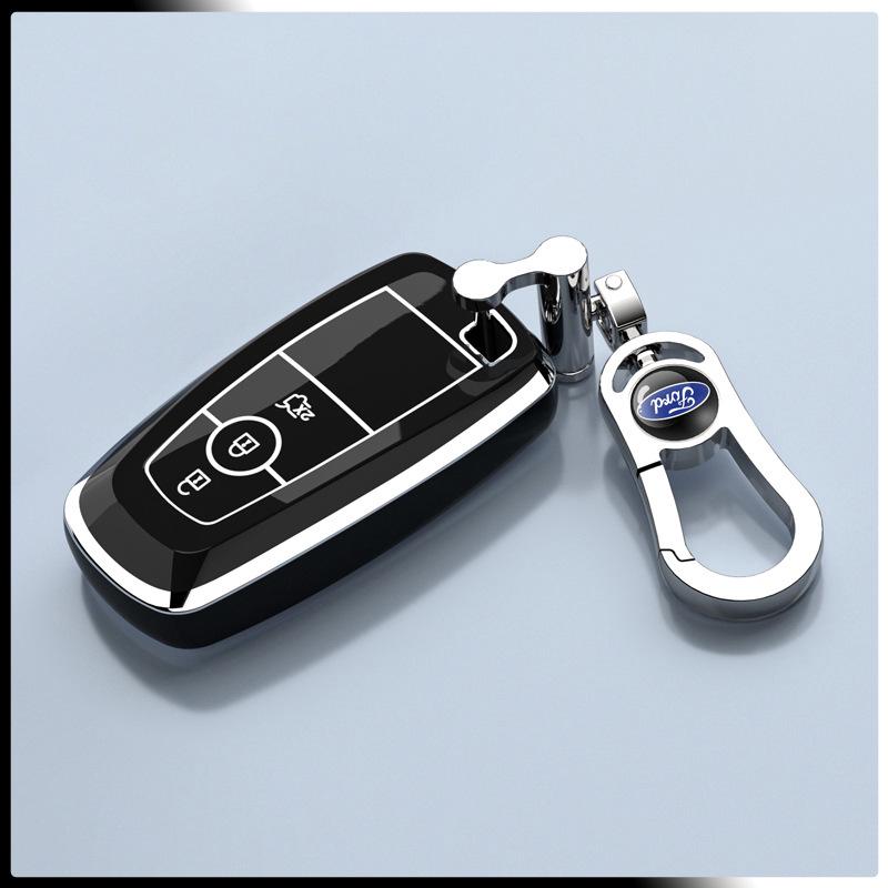 Ford Escort Key Case with Diamond Platinum Decoration for Men & Women, 2021 Model