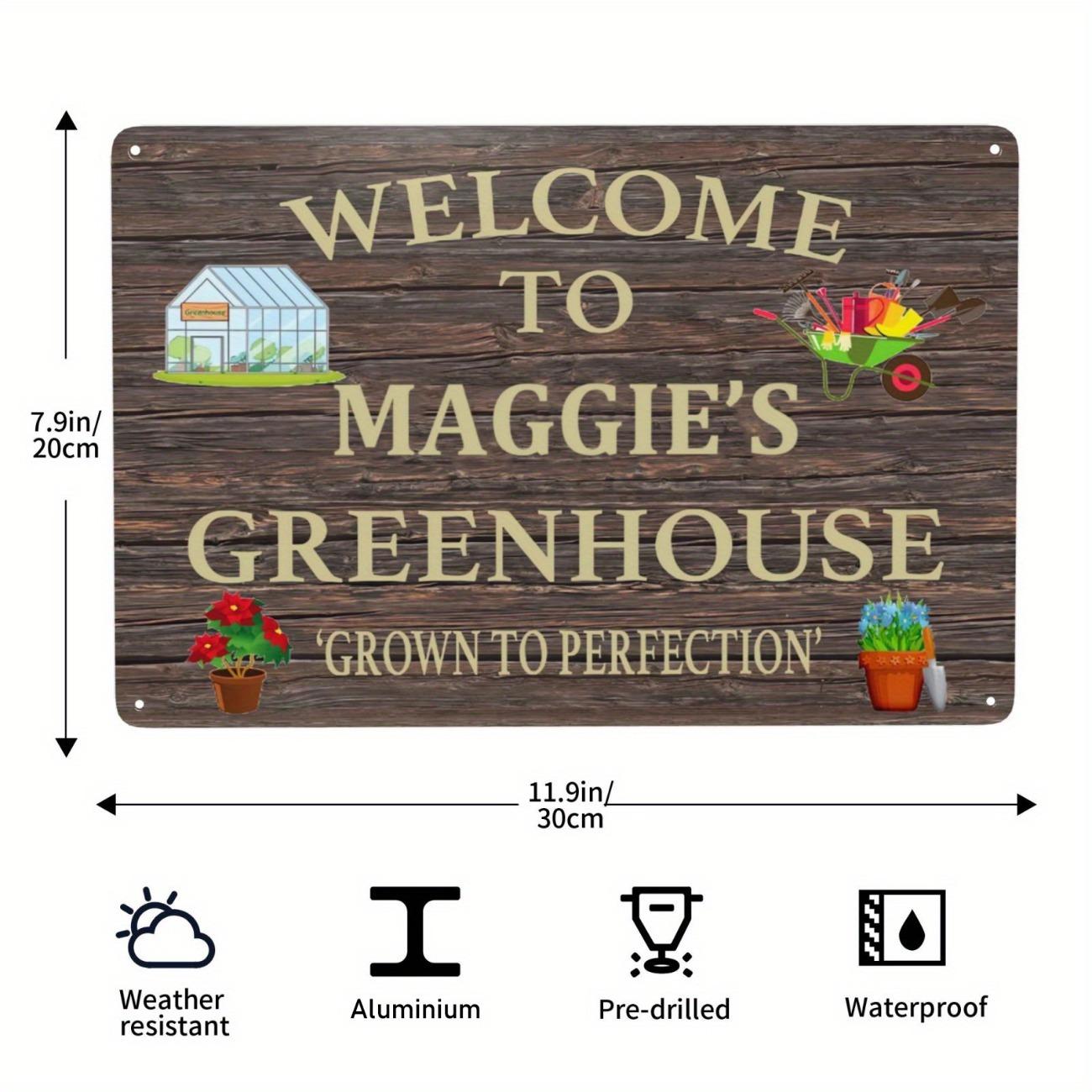 

Personalized Tin Sign Custom Garden Metal Plaque Vintage Retro Bar Man Cave Garage Decor білий