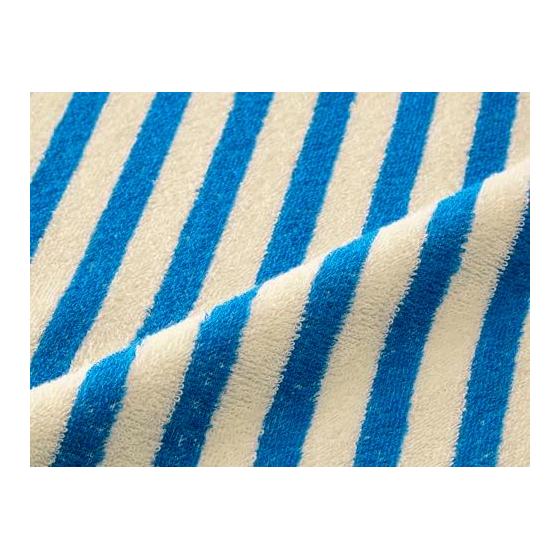 Kosugizen Daily Face Towel BASIC Middle Stripe Blue Set of 3 34 X 80cm Moderate Volume Everyday Use AMZG-2603A-BLL