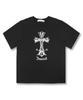 Damiswi Vintage Crack Cross Graphic T-Shirt_Black