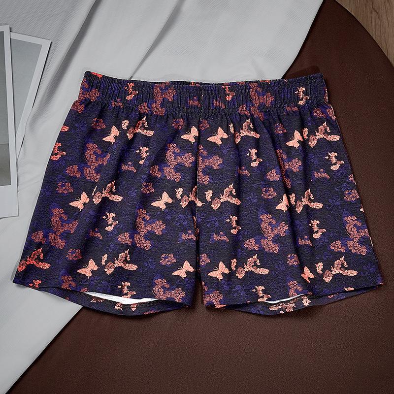 Men's Summer Casual Floral Butterfly Print Loose Four-corner Underwear