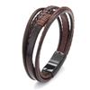 Leather Cord Handwoven Bracelet Men's Bangle Ethnic Style Good Luck Charm
