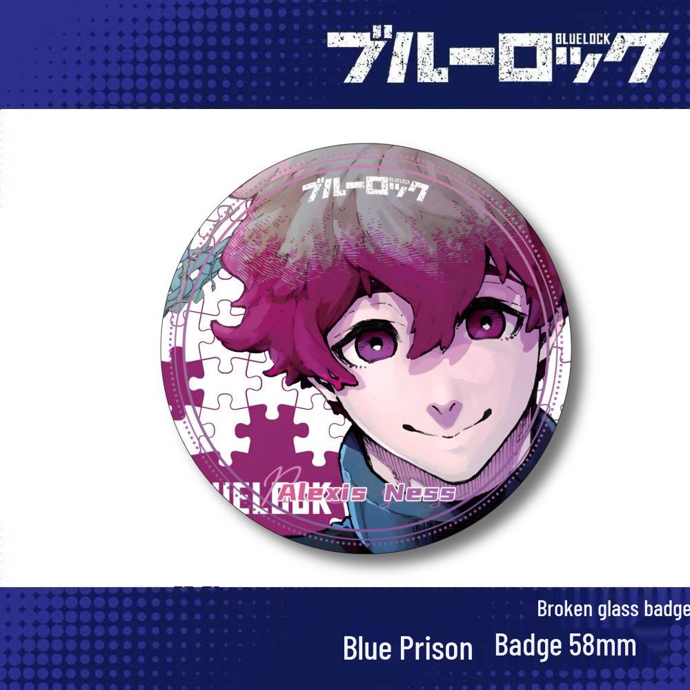 

Аниме Кнопка с лазерной гравировкой Blue Lock: Мерч Ёичи Исаги, Мегуру Бачиры и Кэнсукэ Кунигами 58mm with Broken Film