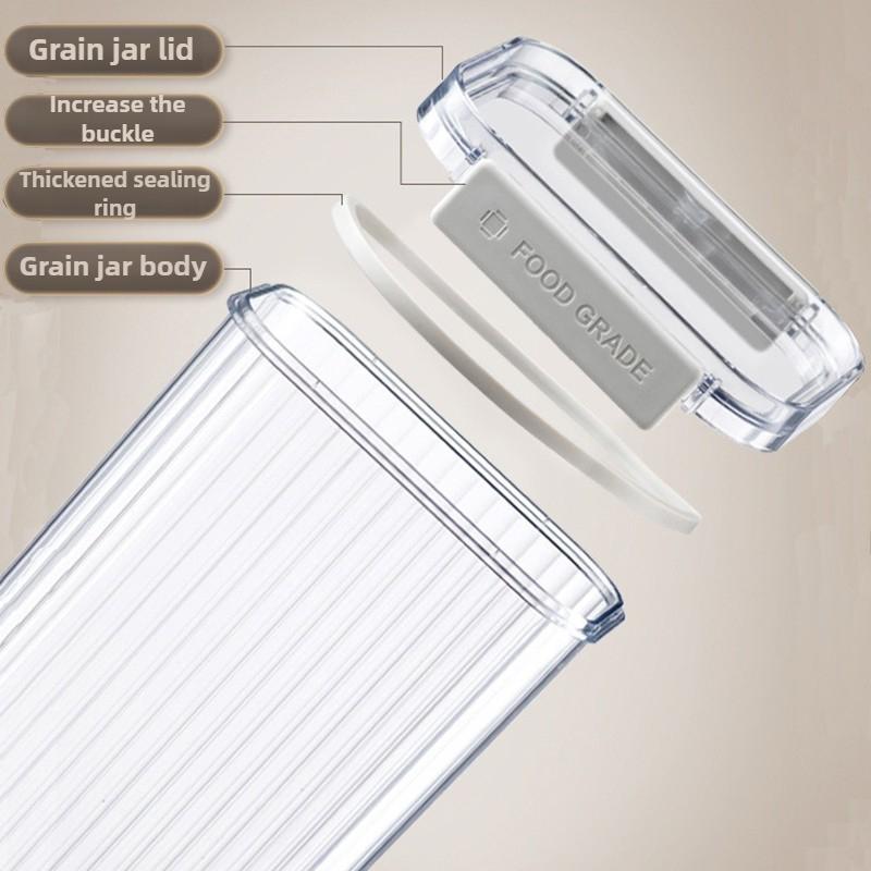 Food Storage Box Plastic Sealed Fresh-Keeping Box Grains Coffee Beans Transparent Storage Container Kitchen Storage Organization