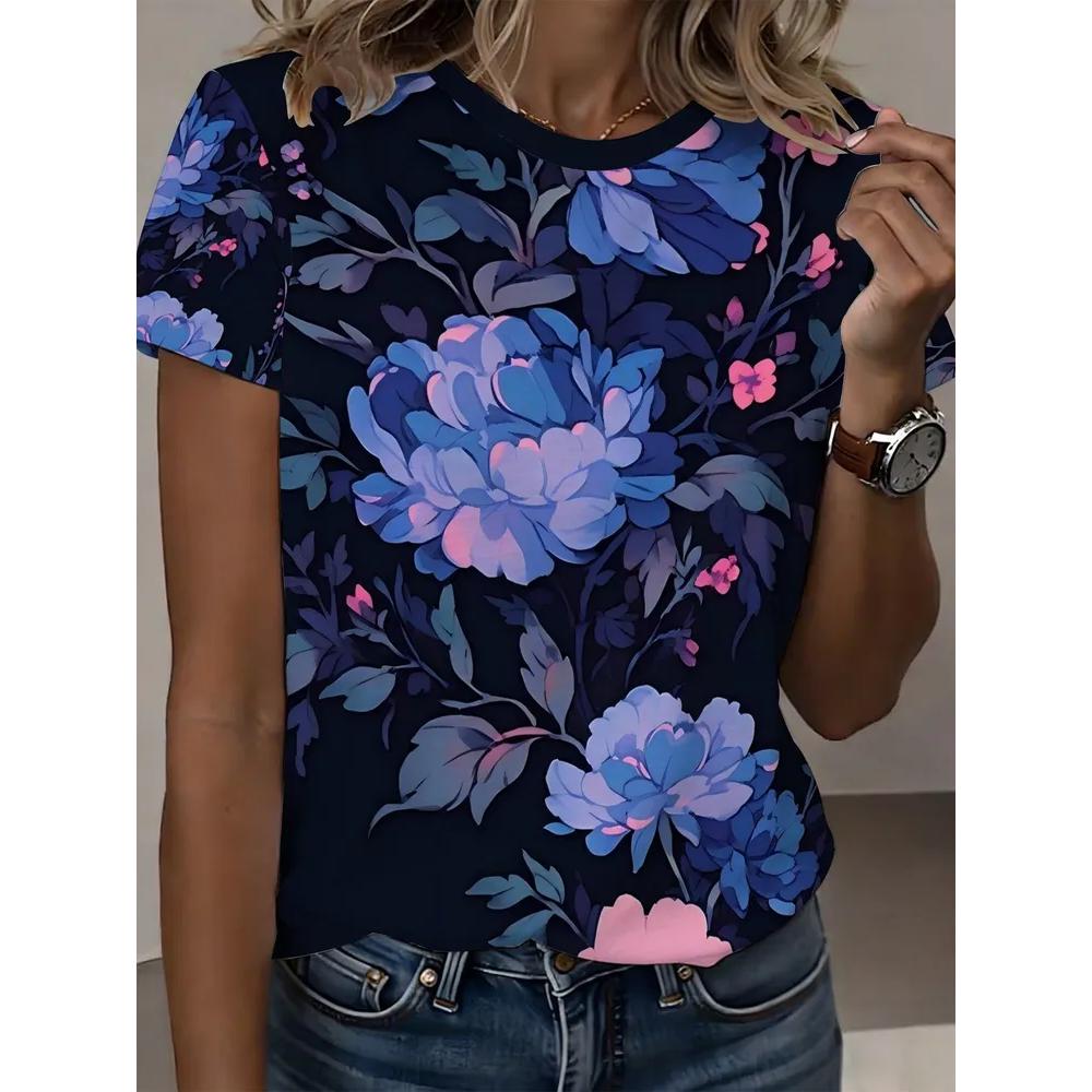 Casual Loose Women s Top Comfortable Versatile Short Sleeve Fashion T-Shirts Women’s XS