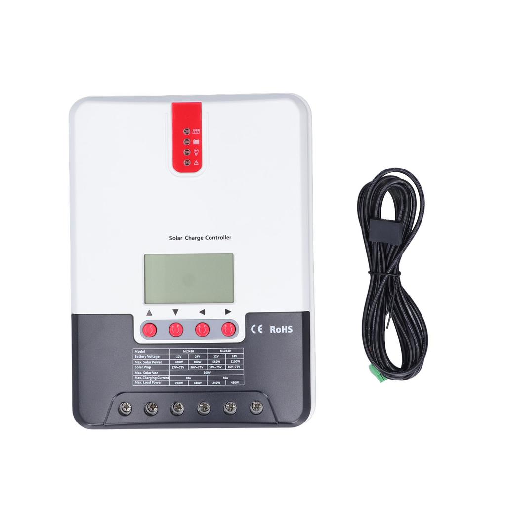30A 12V/24V MPPT Solar Charge Controller Regulator Multiple Tracking Algorithms Adjustable Paremeter