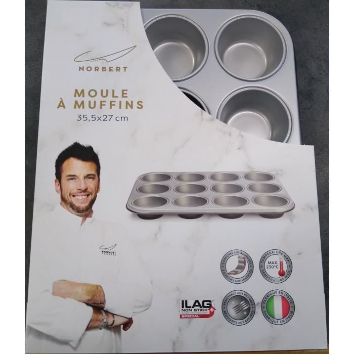 Muffin Tin - NORBERT TARAYRE - 35x27x3 Cm - Steel - 2 Non-stick Layers - Scratch Resistance