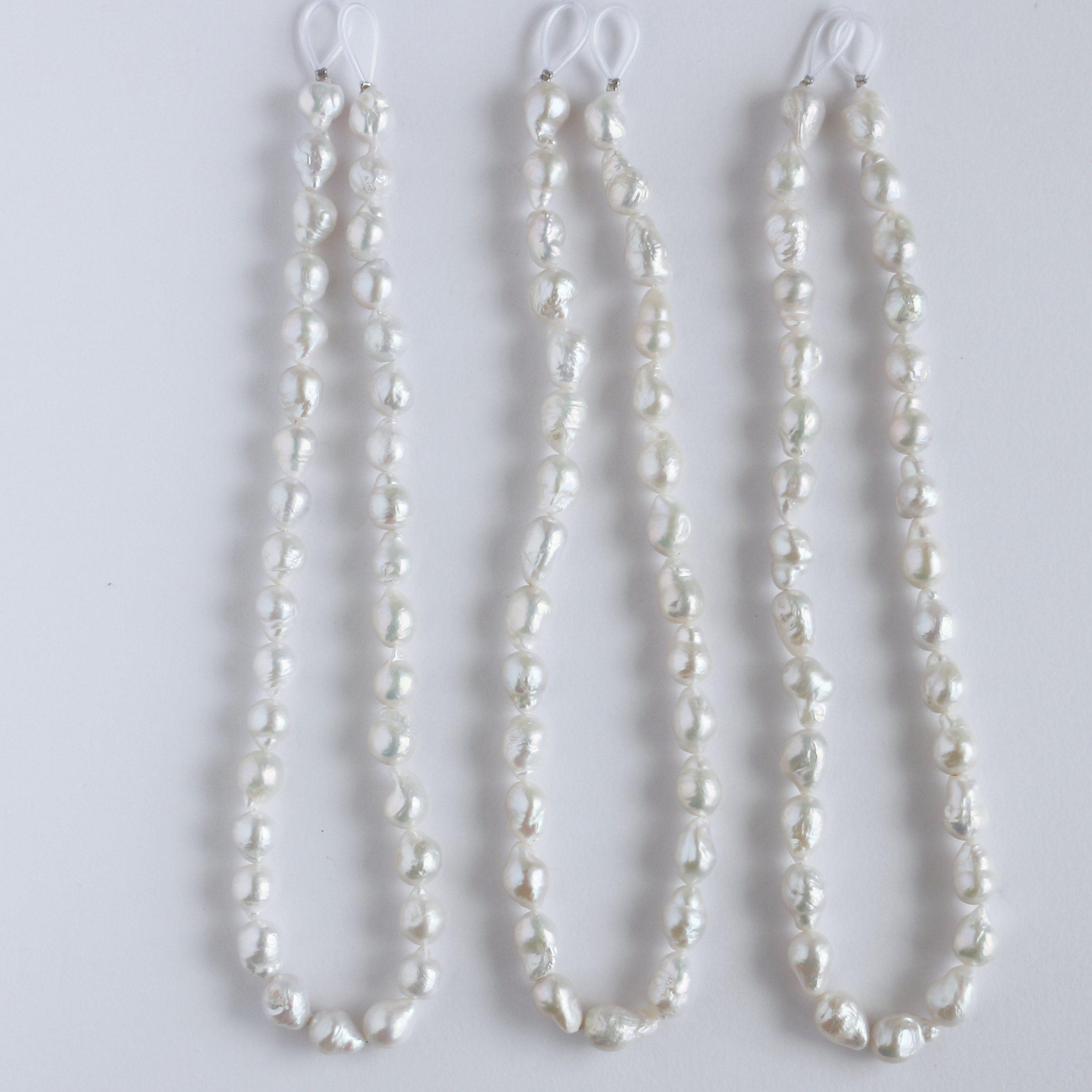 [Freshwater Pearl Specialty Store] Freshwater Pearl Parts Baroque High Quality Large Round Sale 40cm Genuine Pearl Freshwater Pearl Beads Baroque