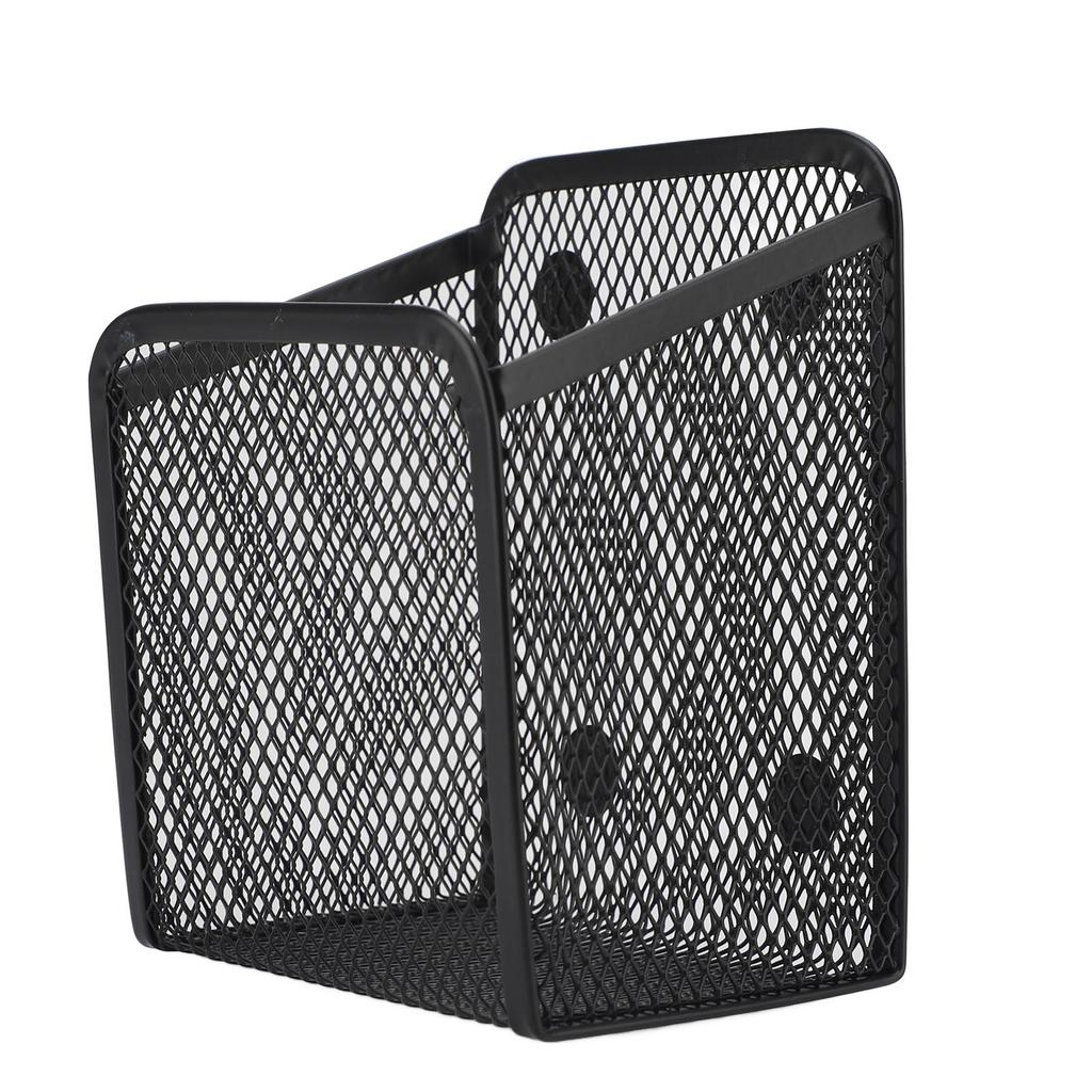Magnetischer Stifthalter Multifunktionaler Metallgitter Schreibwaren Organizer Aufbewahrungskorb für Kühlschrank Whiteboard