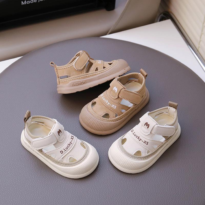 Toddler Sandals Comfortable Non-Slip Toes Capped 2025 Summer New Baby Walking Shoes for Boys Girls Beach Shoes Hollowed-out