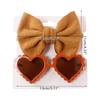 Baby Girls Headband Sunglasses Decor Kit Children Kids Supplies Seaside Beach- Accessories Bows Hair Band & Sunglasses
