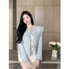New French celebrity Xiaoxiangfeng daughter pink suit short jacket women's early spring autumn and winter top