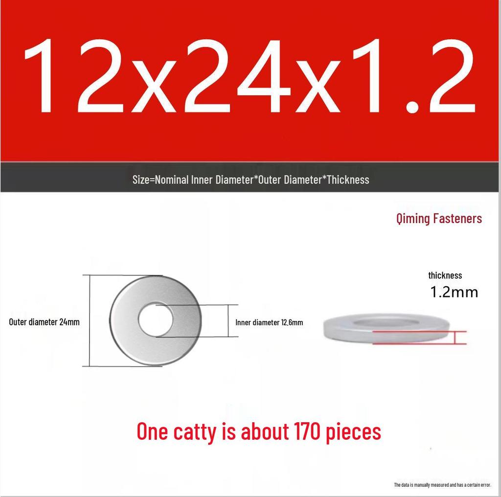 4.8 Grade Galvanized Iron Flat Washer M3-M40 Oversized Metal Screw Gasket Washer