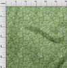 oneOone Cotton Flex Green Fabric Jacobean Silhouette Flower Fabric For Sewing Printed Craft Fabric By The Yard 40 Inch