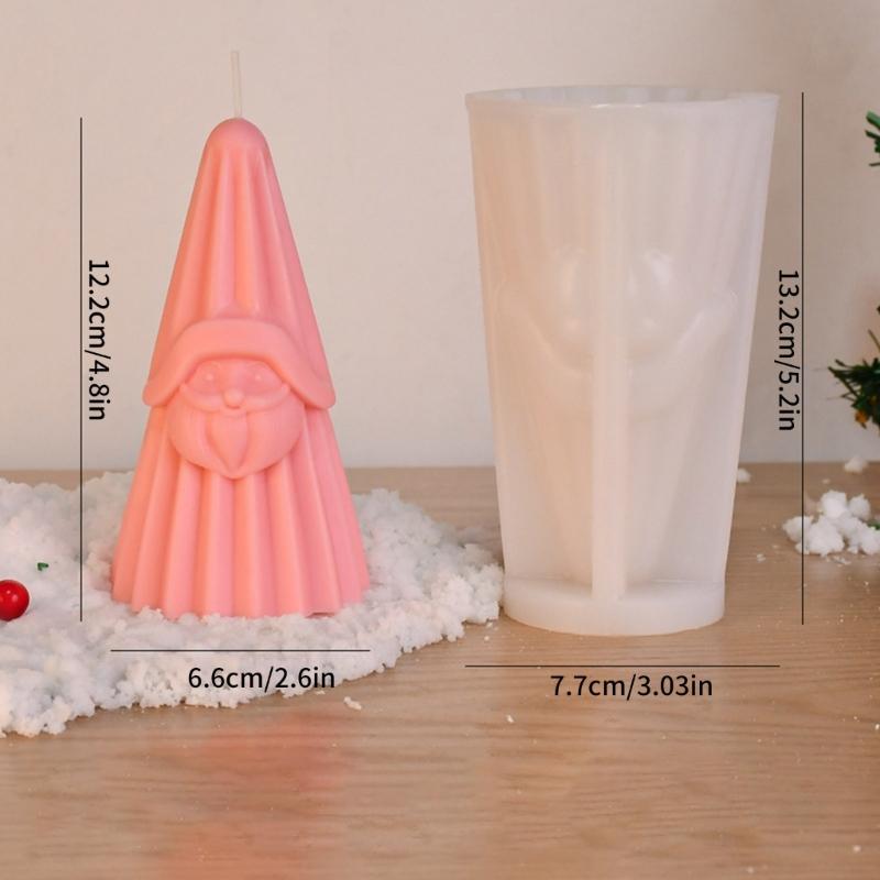 Santa Clause Shaped Silicone Soap Mold DIY Silicone Candle Molds Clay Mould Soap Making Molds Silicone Material for Soap