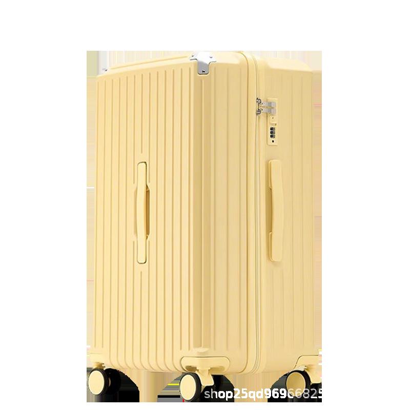 

2025 Large Capacity 24-Inch Leather Trolley Suitcase with Password Lock - Minimalist Design for Men and Women 20 inch жёлтый