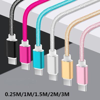 1m 2m 3m Nylon Braided USB Data Charging Cable for IPhone Samsung XiaoMi HuaWei