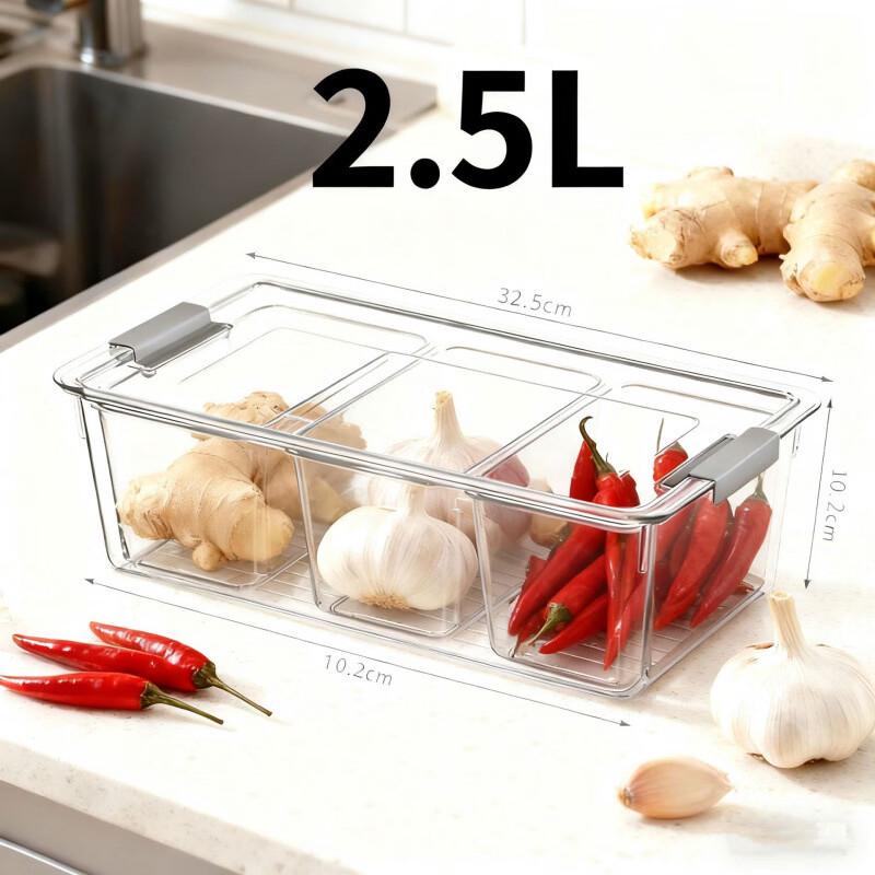 Wheat Straw Divided Draining Food Storage Container