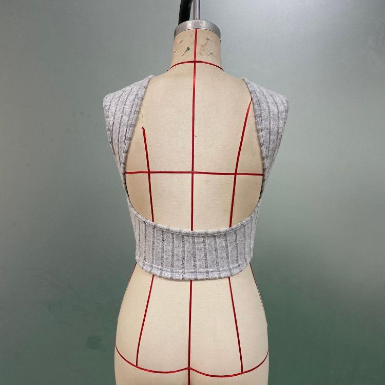 Summer Women Tshirt Solid Color Slim Fit O Neck Short Sleeve Backless Top Elastic Knit Casual Tee S XL