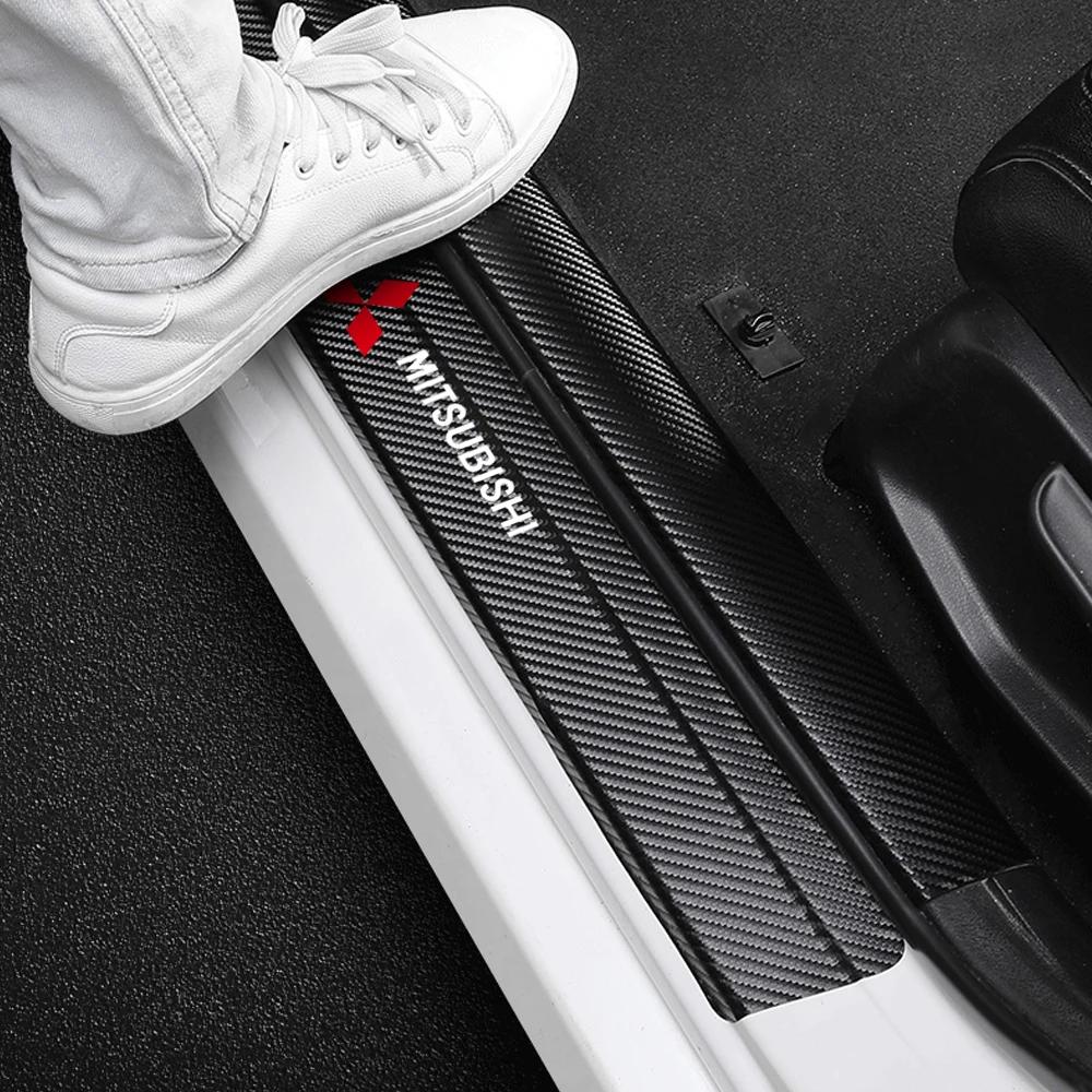 Kohlefaser Auto Türschwellen Schutzaufkleber für Mitsubishi Outlander Lancer Pajero ASX Außenblechschutz